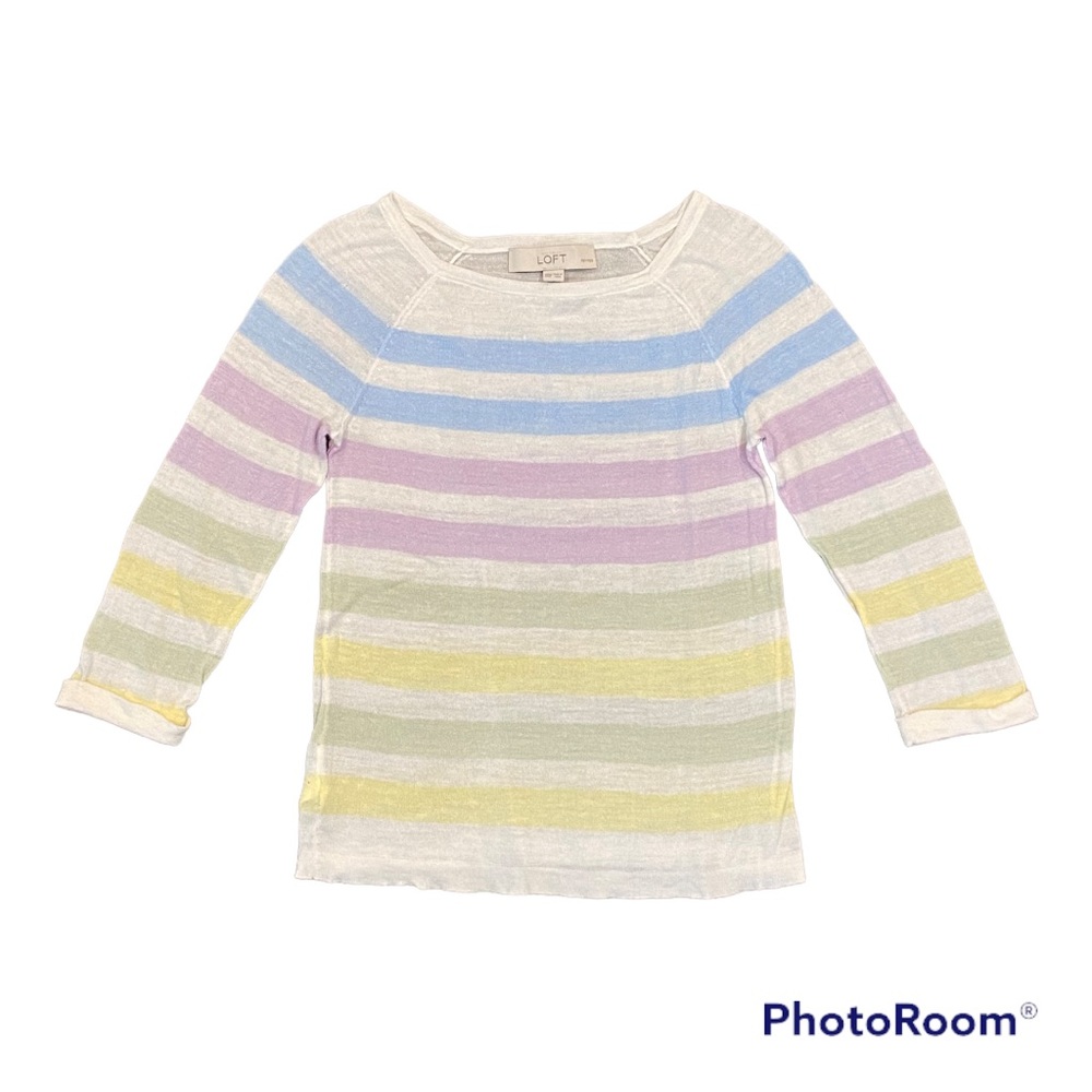 Loft pastel stripes sweater